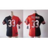 nike women nfl jerseys chicago bears #33 tillman orange-blue[Elite split]