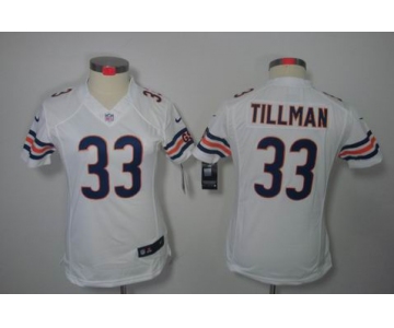 nike women nfl jerseys chicago bears #33 tillman white[nike limited]