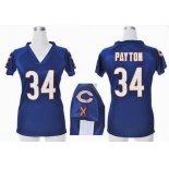 nike women nfl jerseys chicago bears #34 payton blue[draft him ii top]