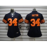 nike women nfl jerseys chicago bears #34 payton blue[nike limited orange number]