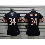 nike women nfl jerseys chicago bears #34 payton blue[nike limited]