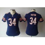 nike women nfl jerseys chicago bears #34 payton blue[nike]