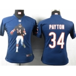 nike women nfl jerseys chicago bears #34 payton blue[portrait fashion]