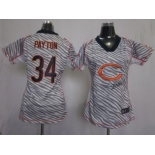 nike women nfl jerseys chicago bears #34 payton [fem fan zebra]