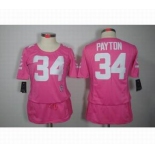 nike women nfl jerseys chicago bears #34 payton pink[breast cancer awareness]