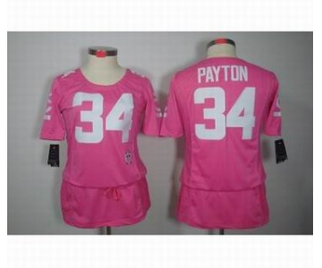 nike women nfl jerseys chicago bears #34 payton pink[breast cancer awareness]