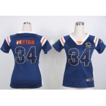 nike women nfl jerseys chicago bears #34 walter payton blue[fashion Rhinestone sequins]