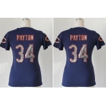 nike women nfl jerseys chicago bears #34 walter payton blue[handwork sequin lettering fashion]