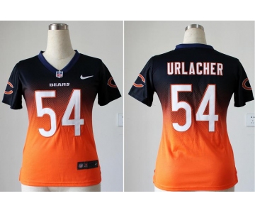 nike women nfl jerseys chicago bears #54 urlacher blue-orange[nike drift fashion][second version]