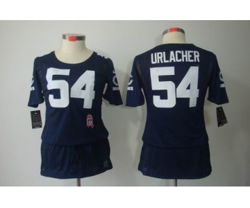 nike women nfl jerseys chicago bears #54 urlacher blue[breast cancer awareness]