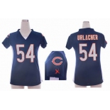 nike women nfl jerseys chicago bears #54 urlacher blue[draft him ii top]