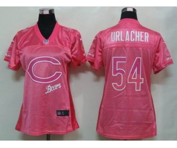 nike women nfl jerseys chicago bears #54 urlacher pink[2012 fem fan]