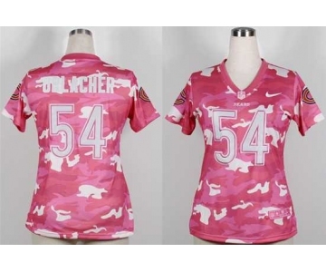 nike women nfl jerseys chicago bears #54 urlacher pink[fashion camo]