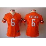 nike women nfl jerseys chicago bears #6 cutler orange[nike limited]