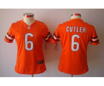 nike women nfl jerseys chicago bears #6 cutler orange[nike limited]