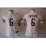 nike women nfl jerseys chicago bears #6 cutler white[nike limited]