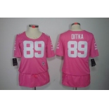 nike women nfl jerseys chicago bears #89 mike ditka pink[breast cancer awareness]