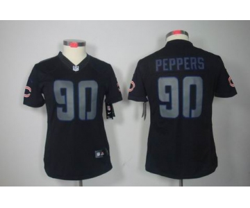 nike women nfl jerseys chicago bears #90 peppers black[nike impact limited]