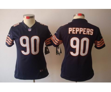 nike women nfl jerseys chicago bears #90 peppers blue[nike limited]