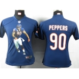 nike women nfl jerseys chicago bears #90 peppers blue[portrait fashion]