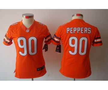 nike women nfl jerseys chicago bears #90 peppers orange[nike limited]