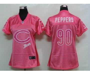 nike women nfl jerseys chicago bears #90 peppers pink[2012 fem fan]