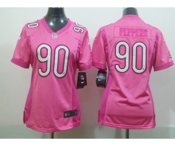 nike women nfl jerseys chicago bears #90 peppers pink[2012 nike love]