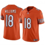 Youth Chicago Bears #18 Caleb Williams Orange 2024 Draft Vapor Football Stitched Jersey