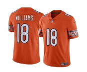 Youth Chicago Bears #18 Caleb Williams Orange 2024 Draft Vapor Football Stitched Jersey