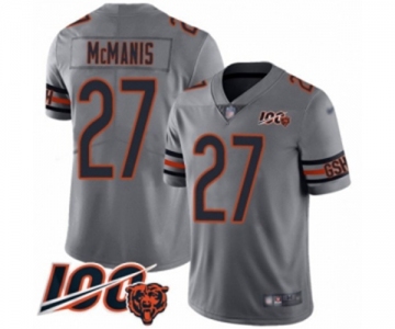 Youth Chicago Bears #27 Sherrick McManis Limited Silver Inverted Legend 100th Season Football Jersey