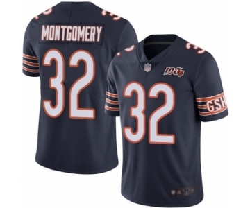 Youth Chicago Bears #32 David Montgomery Navy Blue Team Color 100th Season Limited Football Jersey