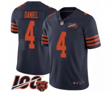 Youth Chicago Bears #4 Chase Daniel Limited Navy Blue Rush Vapor Untouchable 100th Season Football Jersey