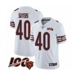 Youth Chicago Bears #40 Gale Sayers White Vapor Untouchable Limited Player 100th Season Football Jersey