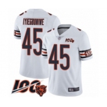 Youth Chicago Bears #45 Joel Iyiegbuniwe White Vapor Untouchable Limited Player 100th Season Football Jersey