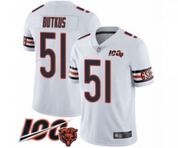 Youth Chicago Bears #51 Dick Butkus White Vapor Untouchable Limited Player 100th Season Football Jersey