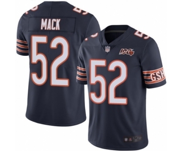 Youth Chicago Bears #52 Khalil Mack Navy Blue Team Color 100th Season Limited Football Jersey