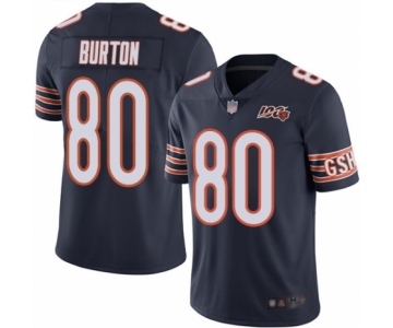 Youth Chicago Bears #80 Trey Burton Navy Blue Team Color 100th Season Limited Football Jersey