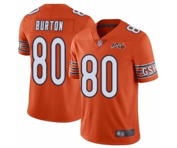 Youth Chicago Bears #80 Trey Burton Orange Alternate 100th Season Limited Football Jersey