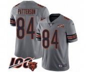 Youth Chicago Bears #84 Cordarrelle Patterson Limited Silver Inverted Legend 100th Season Football Jersey