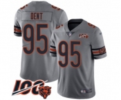 Youth Chicago Bears #95 Richard Dent Limited Silver Inverted Legend 100th Season Football Jersey