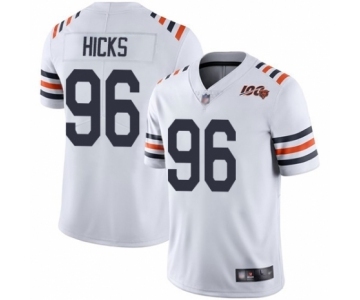 Youth Chicago Bears #96 Akiem Hicks White 100th Season Limited Football Jersey