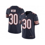 Youth Nike Chicago Bears #30 B.W. Webb Limited Navy Blue Rush NFL Jersey