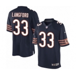 Youth Nike Chicago Bears #33 Jeremy Langford Navy Blue Team Color NFL Jersey