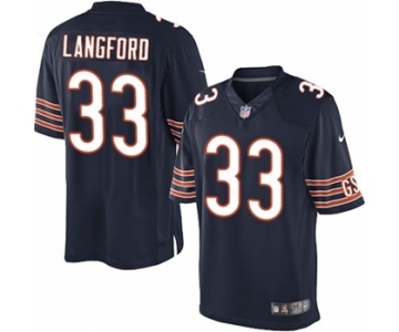 Youth Nike Chicago Bears #33 Jeremy Langford Navy Blue Team Color NFL Jersey