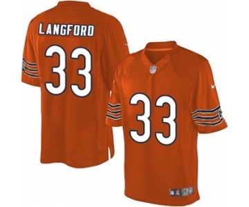 Youth Nike Chicago Bears #33 Jeremy Langford Orange Alternate NFL Jersey