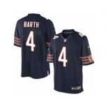 Youth Nike Chicago Bears #4 Connor Barth Limited Navy Blue Team Color NFL Jersey