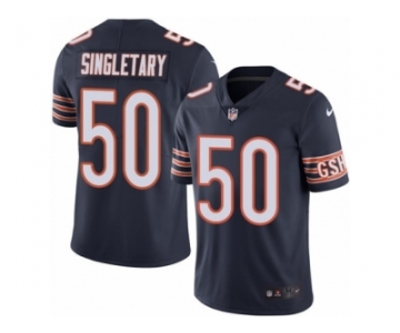 Youth Nike Chicago Bears #50 Mike Singletary Limited Navy Blue Rush NFL Jersey