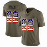 Youth Nike Chicago Bears #52 Khalil Mack Limited Olive USA Flag 2017 Salute to Service NFL Jersey