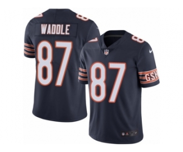 Youth Nike Chicago Bears #87 Tom Waddle Limited Navy Blue Rush NFL Jersey