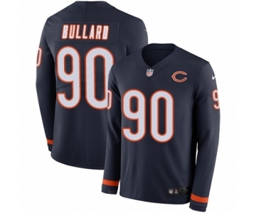 Youth Nike Chicago Bears #90 Jonathan Bullard Limited Navy Blue Therma Long Sleeve NFL Jersey